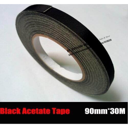 90mm*30M) Insulation Black Acetate Cloth Tape, High Temperature Resist, LCD Screen Repair