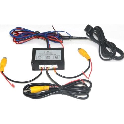 Car Parking Camera Video Channel Converter Auto Switch Front /View Side/Rearview Rear View Camera Video Control Box with Manual