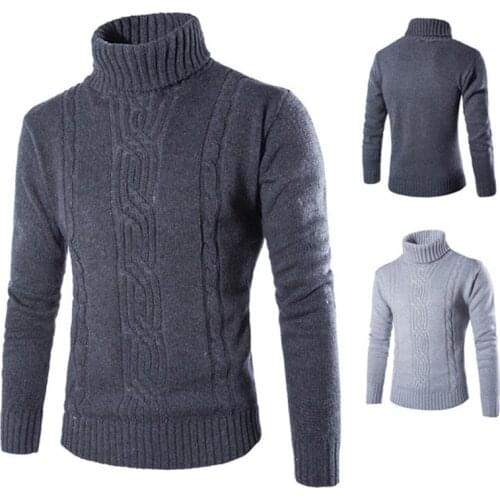ZC1304-8 2020 autumn winter new Mens fashion turtleneck turtleneck pullover solid color sweater cheap wholesale