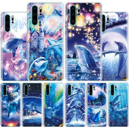 Sea Animal Cute Dolphin Cover Phone Case For Huawei Honor 10 9 20 Lite 9X 8X 8S 8A 7X 7A Pro Y5 Y6 Y7 Y9 2019 10i20i V20 V30