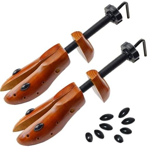 1 pair shoe Tree Wood Shoes Stretcher , Expander shoe Shaper stretcher women and men Wooden adjustable shoe tree S/M/L