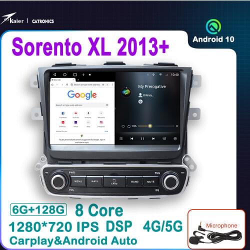 DSP Android 10 OCTA CORE For Sorento 2015 Top Level Car DVD Multimedia Radio GPS Player with WIFI 4G Internet
