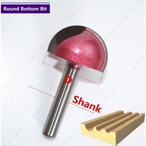 6mm shank-1PCS,CNC solid carbide end mill,woodworking router bit,wood engraving milling cutter,Round Bottom Bit,wood tool