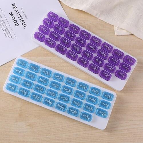 31 Grids Pill Box Case Container Organizer Travel Pill Case Storage Box One Month Pill Medicine Dispenser Tablet