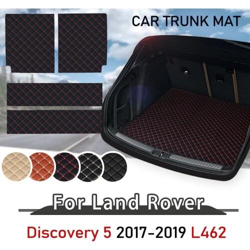 For Land Rover Discovery 5 L462 2017-2019 7-seats Leather Car Trunk Mat Trunk Boot Mat Liner Pad Cargo pad Carpet Tail Cargo