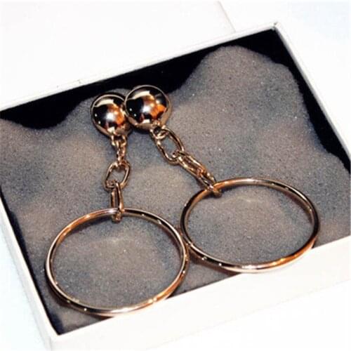 Exaggerated Smooth Circle Earrings for Women Bijoux Fashion Geometric Dangle Earring Jewelry Accessories NWLE1361