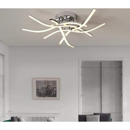 Chrome plating modern led ceiling chandeliers for living room bedroom kitchen chandeliers Home Indoor lighting Fixtures 110V220V