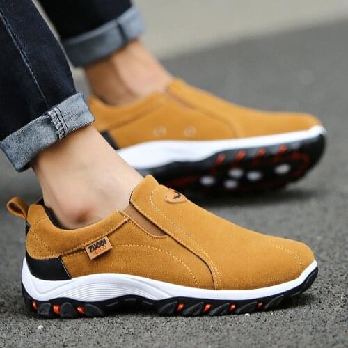 Mens Walking Shoes Slip-On Comfortable Anti-slip Sneakers Footwear Breathable Big Size 39-48