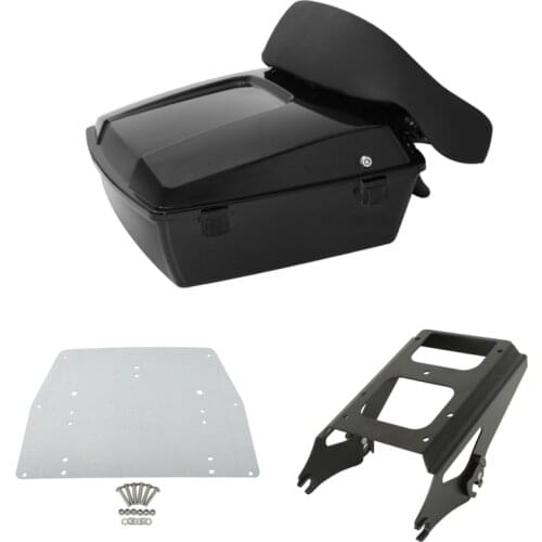 Motorcycle Chopped Pack Trunk Backrest Pad Luggage Rack Base Plate For Harley Tour Pak Touring 2009-2013