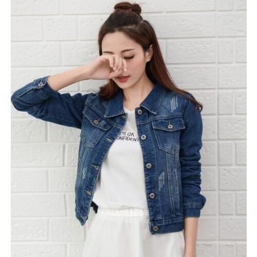 Autumn and winter Denim Jacket 8 Color women Jacket girls Long Sleeve Jacket Korean Slim Fit girls coat