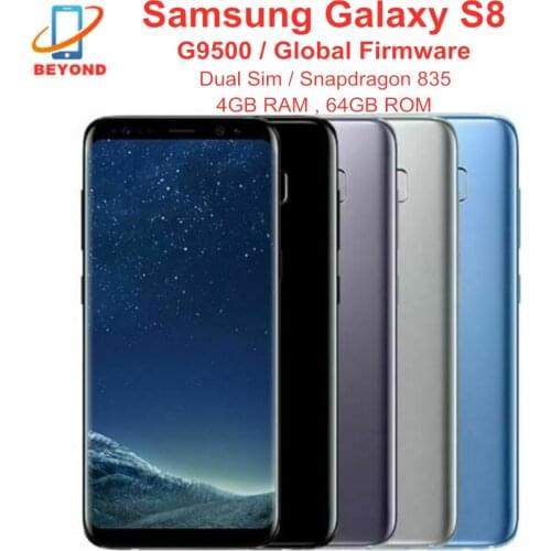Samsung Galaxy S8 G9500 Dual Sim RAM 4GB ROM 64GB Snapdragon 835 Octa Core 5.8" NFC Mobile Phone Original Unlocked Cell Phone