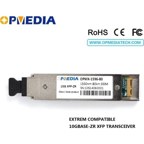 Compatible with Extrem 10GBASE-ZR optical XFP module,10G 1550nm 80km XFP transceiver,DDM function,LC connector module