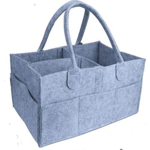 Mummy Bag Baby Diaper Bottle Storage Bag Foldable Disassembly Storage Bag Felt Fashion Handbag Basket