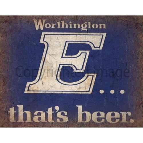 Worthingtons E Beer VINTAGE RETRO METAL TIN SIGN POSTER WALL PLAQUE