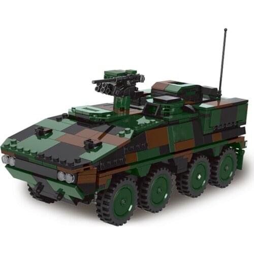 Military Series World war German Boxer armored vehicle DIY model Building Blocks Bricks Toys Gifts
