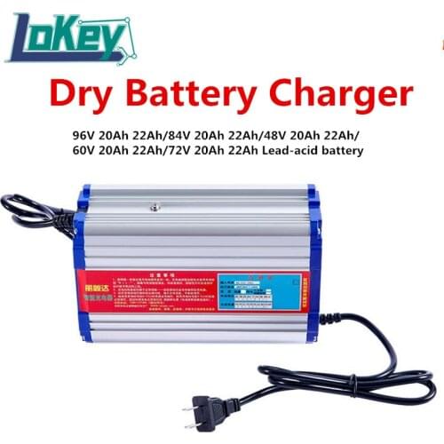 Free maintenance Dry battery charger 20Ah 22Ah fast charger 48V 60V 72V 84V 96V Charger for Lead-acid Electric motorcycle