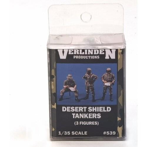 1/35 US Tankers in Operation Desert Shield (3 Figures) VERLINDEN #539 Resin Model Unassembled Uncolored