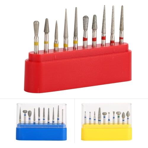 10pcs Dental High Speed Bur Diamond Polishing Tooth Preparation Bur Dental Equipment