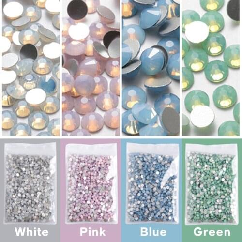 1440 pcs/bag Colorful-Protein Nail Art Rhinestone Flat Back Colothes Glass Gems Mix Size Round Crystal Manicure Decoration TG#53