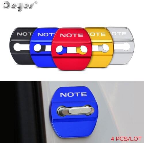 Auto Emblem Door Lock Cover Case JDM Car Styling For Nissan NOTE car-styling logo buckle Exterior Accessories Stickers 4pcs