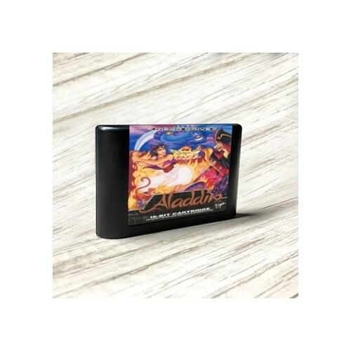Aladdin - EUR Label Flashkit MD Electroless Gold PCB Card forSega Genesis Megadrive Video Game Console