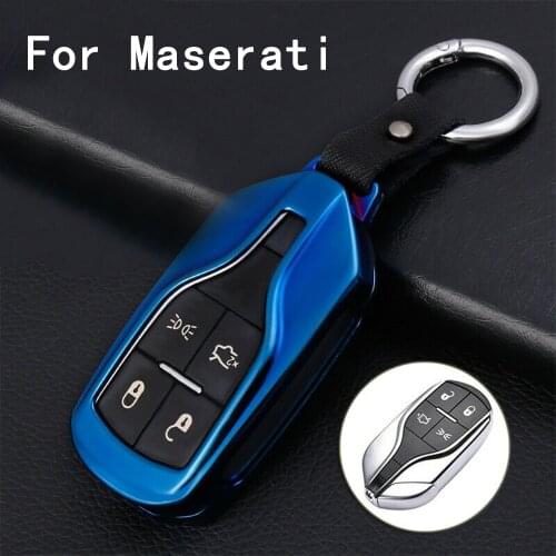 Zinc Alloy Smart Remote Car Key Fob Case Cover Bag For Maserati Ghibli Levante Quattroporte Protector Accessories