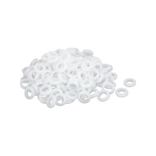 Double Sides Rubber Ring Sealing Grommet Wire Gasket White 20mm Inner Dia 100pcs