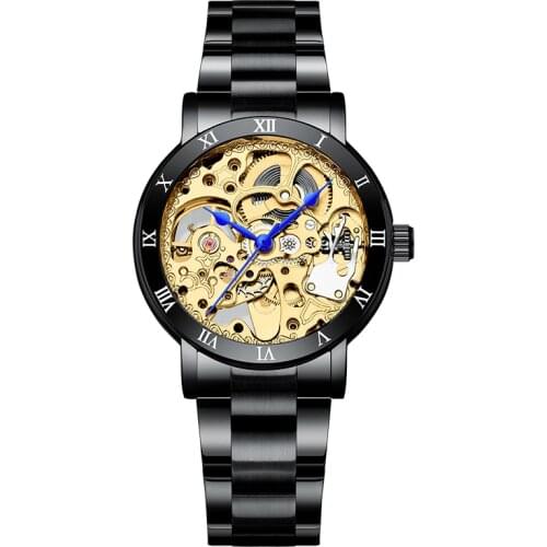Fashion Luxury Watch for Women Exquisite Ladies Watches 2021 Casual Mechanical Skeleton Clocks Steel Strap Unisex часы женские