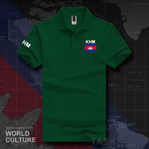 Cambodia Kampuchea polo shirts men short sleeve white brands printed for country 2017 cotton nation team KHM Cambodian Khmer