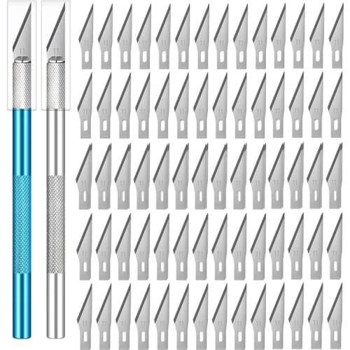 72 Pcs Craft Knives Set Utility Knives Hobby Knife Blade It Can Be Used For DIY, Art Work, And Engraving
