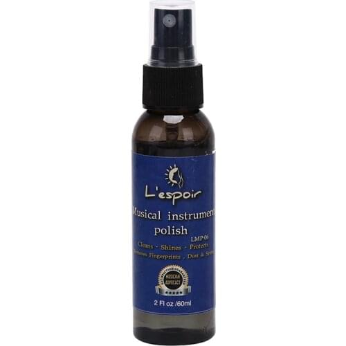 60ML Electric Guitar Bass Stringed Instrument String Cleaner Polish Treated Cleaning Spray Cloth Set Guitar Accessories