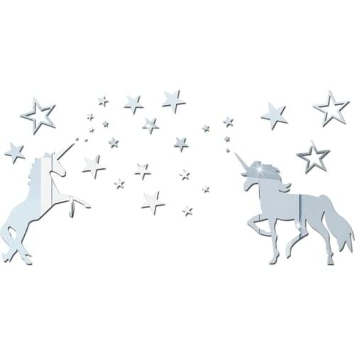 100cmx50cm Unicorn Wall Stickers Art Mural Children Kids Room Bedroom Wall Decoration Home Decor DIY Waterproof Self Adhesive