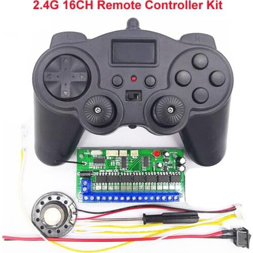 1set 16 Channel 2.4G Remote Control+Receiver Board High-power Control Panel 6-12V Controller DIY for RC Car/Ship/Tank/Excavator