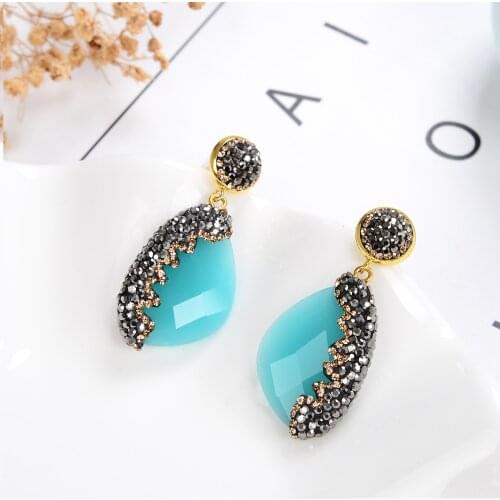 11 Style Luxury Geometric Drop Earrings For Women Girls 2020 Charm Rhinestone Dangle Earring Ladies Wedding Jewelry Gifts