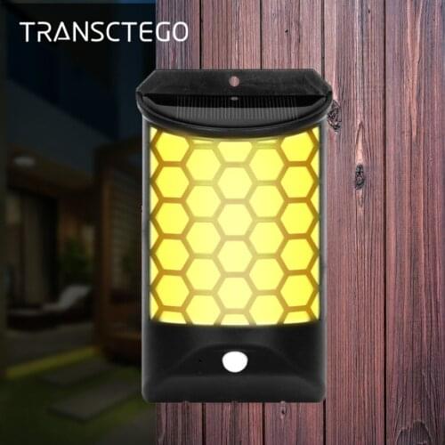 LED Solar Light Outdoor Garden Fence Lights Wall Lamp Waterproof Motion Sensor Porch Wall Lighting for Garden Patio Yard Lamps