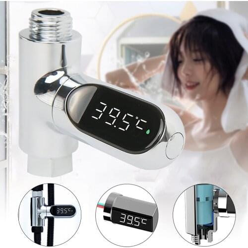 360° Rotating LED Display Digital Water Temperature Electricity Smart Display Bathroom Baby Bath Shower Thermometer
