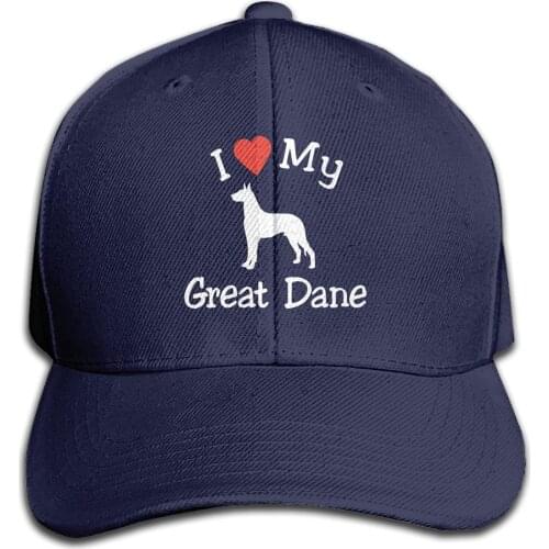 Custom Logo Hat MaleI Love My Great Dane Hat Womans Mans Casual Baseball Caps Casquette