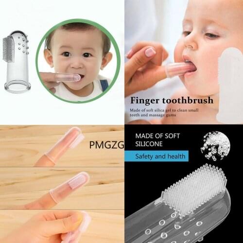 Finger Toothbrush For Baby Fashion Oral Health Care Baby Kid Soft Silicone Finger Toothbrush & Gum Massager Brush Clean Teeth