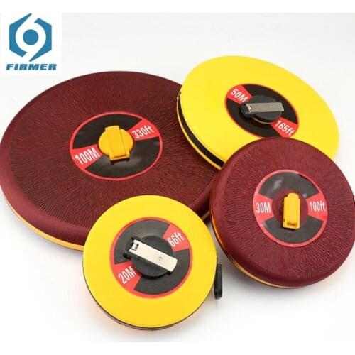 10/20/30/50/100M Waterproof And Abrasion Tape Measure Disc Flexible Ruler Fiber Measuring Tape Engineering Measuring Tools