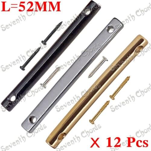 12 Pcs 3 Color Electric Guitar String Retainers Bars Tension Bars / Hold Down Bar / Length:52mm