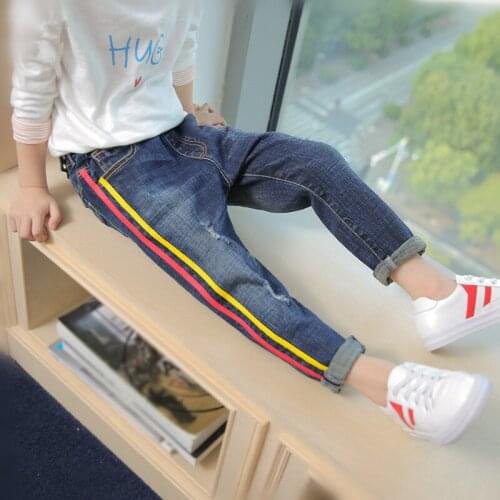 2017 Autumn Winter Kids Jeans Thick Pants Boys Jeans Warm Children Jeans for Boys Casual Denim Pants 5-14Y Toddler High Quality