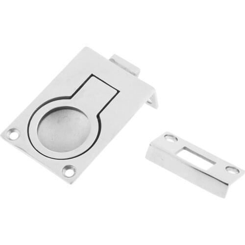 2x Marine 316 Stainless Steel Flush Lifting Ring Pull Handle, Rectangular, 2.5 x 1.8 inch