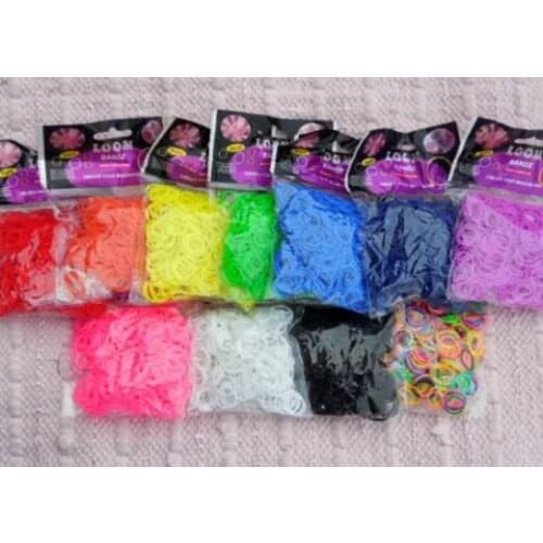 3pcs/lot kid 600 bands+24 S-Clips/pack Tie Dye Silicone Elastic Candy Rubber Loom Bands Multy mixed Refill DIY Bracelet p5352