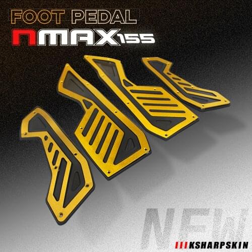 Motorcycle accessories aluminum alloy pedal foot modification non-slip pedal pad front footrest For YAMAHA NMAX 155 nmax155 2020