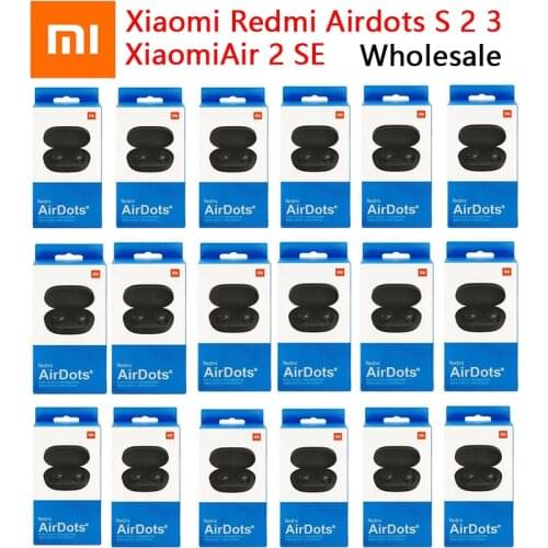 6-20Pcs Wholesale Xiaomi Redmi Airdots 2 3 TWS Bluetooth Earphone Stereo bass Airdots S 5.0 headphones With Mic Handsfree Earbud