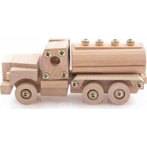 Wooden DIY Assembly Motorcycle Car Truck Vehicles Model Puzzles Building Kits Kids Children Educational Toys Creative Gifts