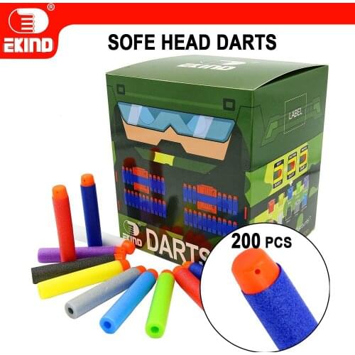 Soft Darts 200pcs Of EKIND 7.2cm Refill for Nerf Series Blasters Kid Toy Gun