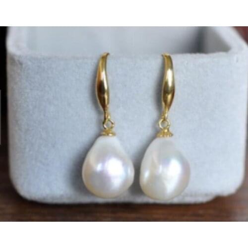 Gorgeous10-11MM SOUTH SEA WHITE PEARL EARRING