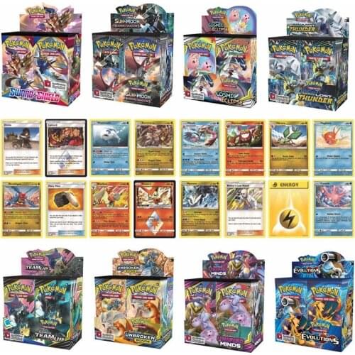 324Pcs Pokemon Cards GXEX English Collectible Game feyenoord Hidden Fates Sword Shield Trading Shining Game Cards Child gift