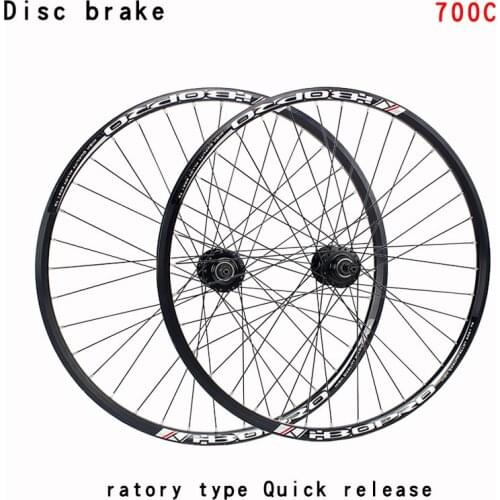 Mountain bike 700 C disc brake wheel set aluminum alloy 2 bearing Peilin 100 -135mm disc brake drum wheel set